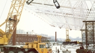 Bratislava - erection of the winter stadium, today the Štadión Vlada Dzurillu (1980)