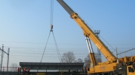 Přerov Firesta - erection of the railway bridge (2012)