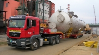 Přerov Precheza a.s. - transportation of the absorption tower (2013)